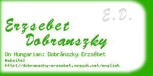 erzsebet dobranszky business card